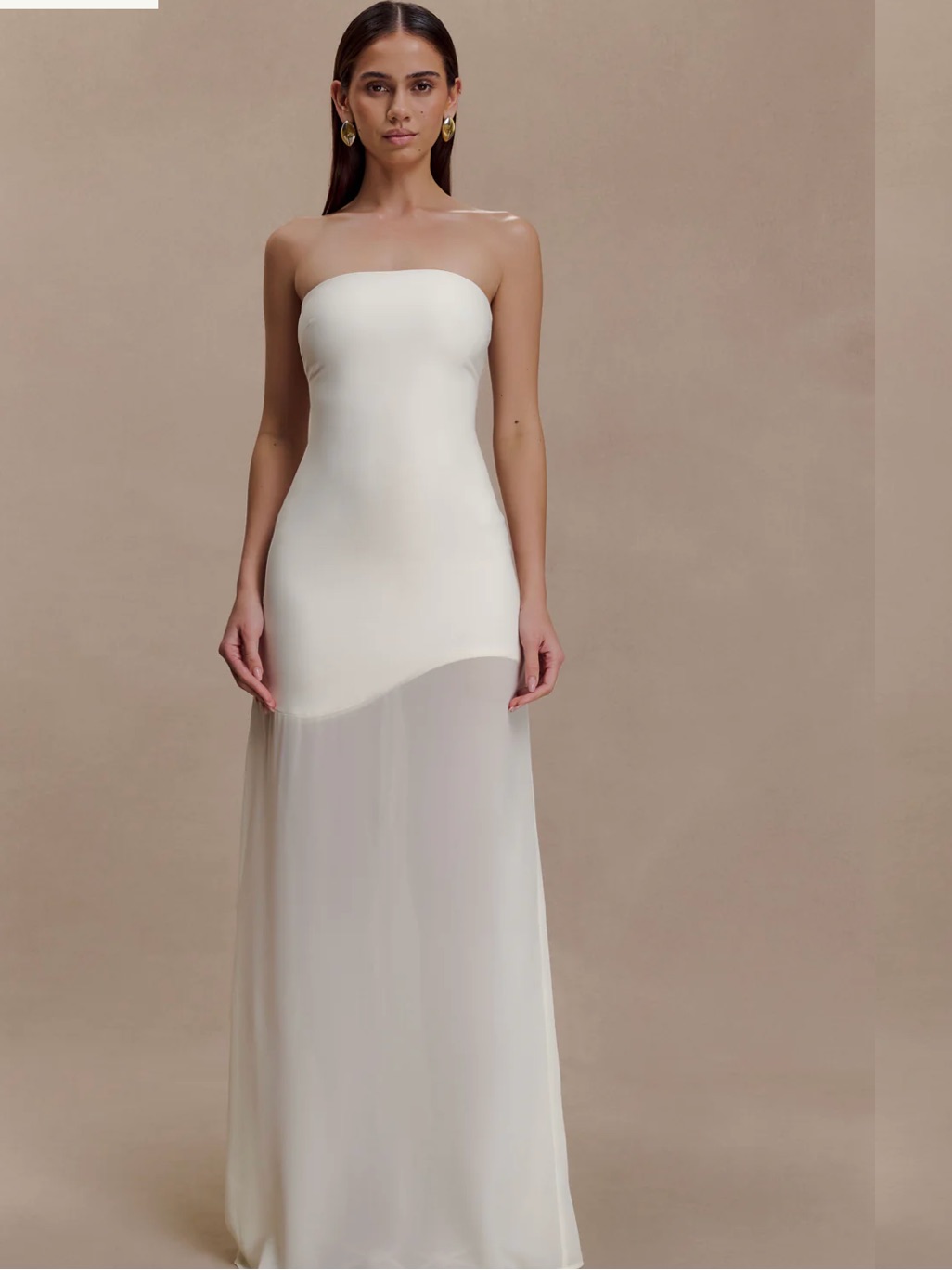 Nwt- Meshki Mason Crepe And Chiffon Maxi Dress